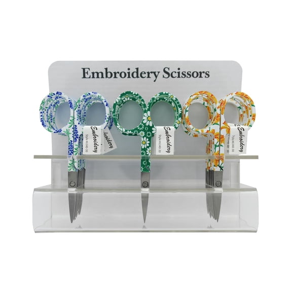 Allary Embroidery Scissors POP Floral 18pc