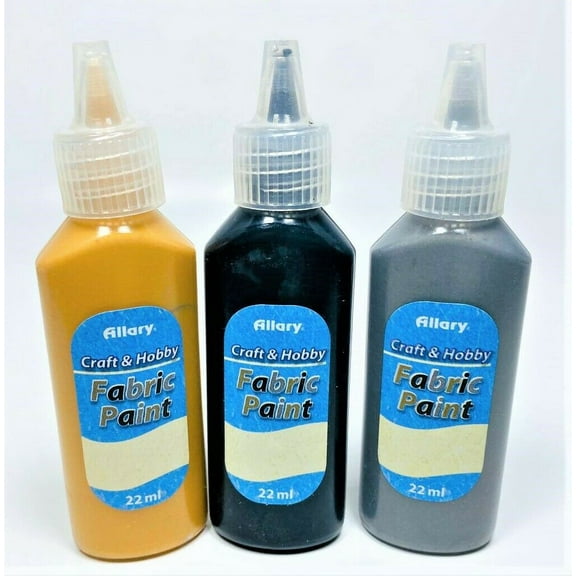 Allary Fabric Paint Fabric Printing Primary 3 x 22ml Metallic