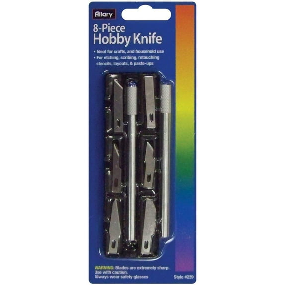 Allary Hobby Knife Set-8 Piece Set