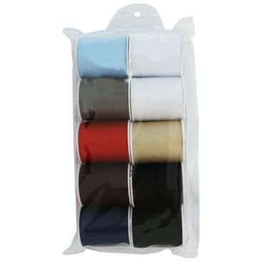 Allary Multi-Color All Purpose 100% Polyester Sewing Thread, 200 yd (10 Piece)