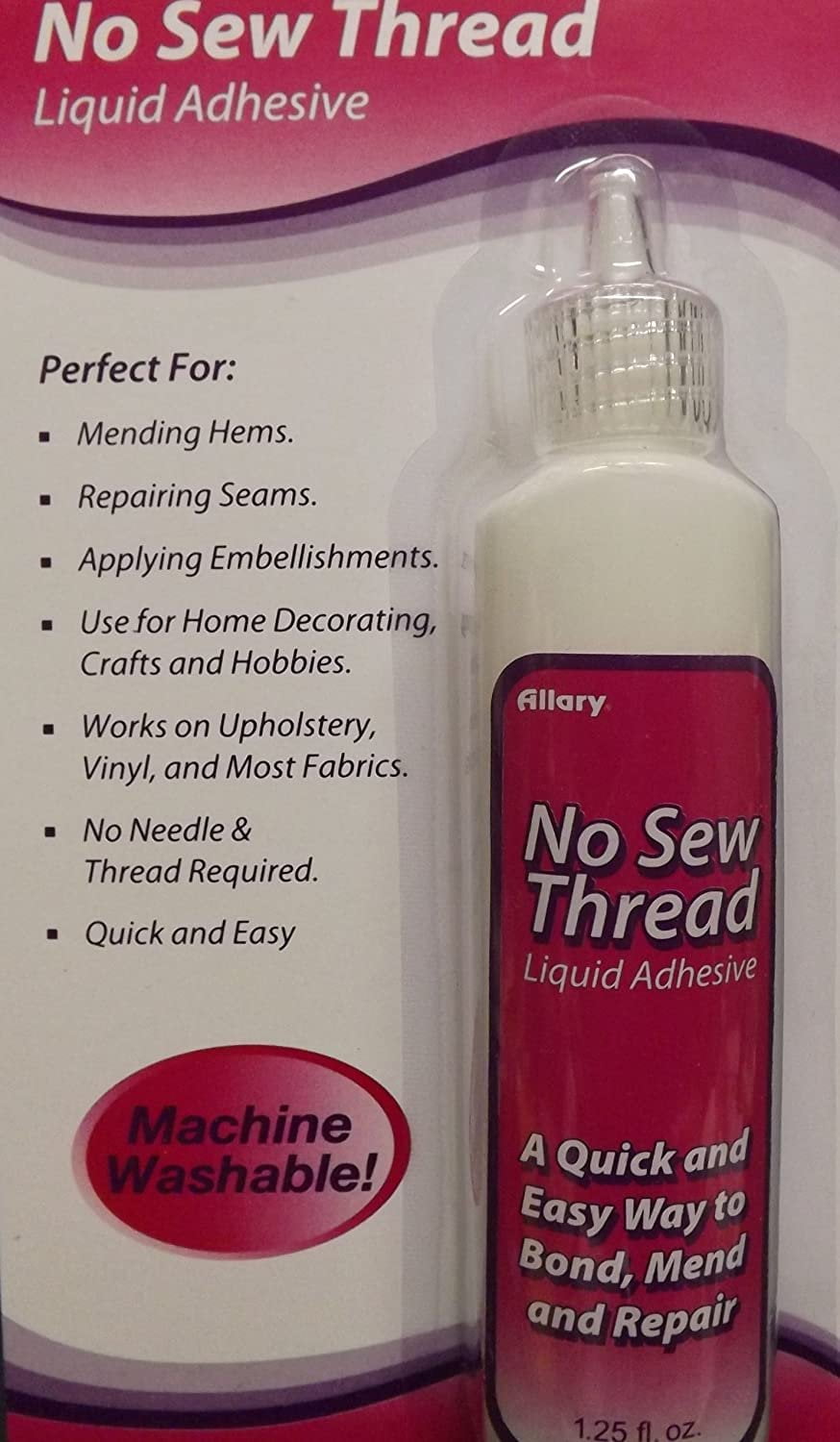  Allary No-Sew Liquid Fabric Glue - 2-Pack : Arts, Crafts &  Sewing