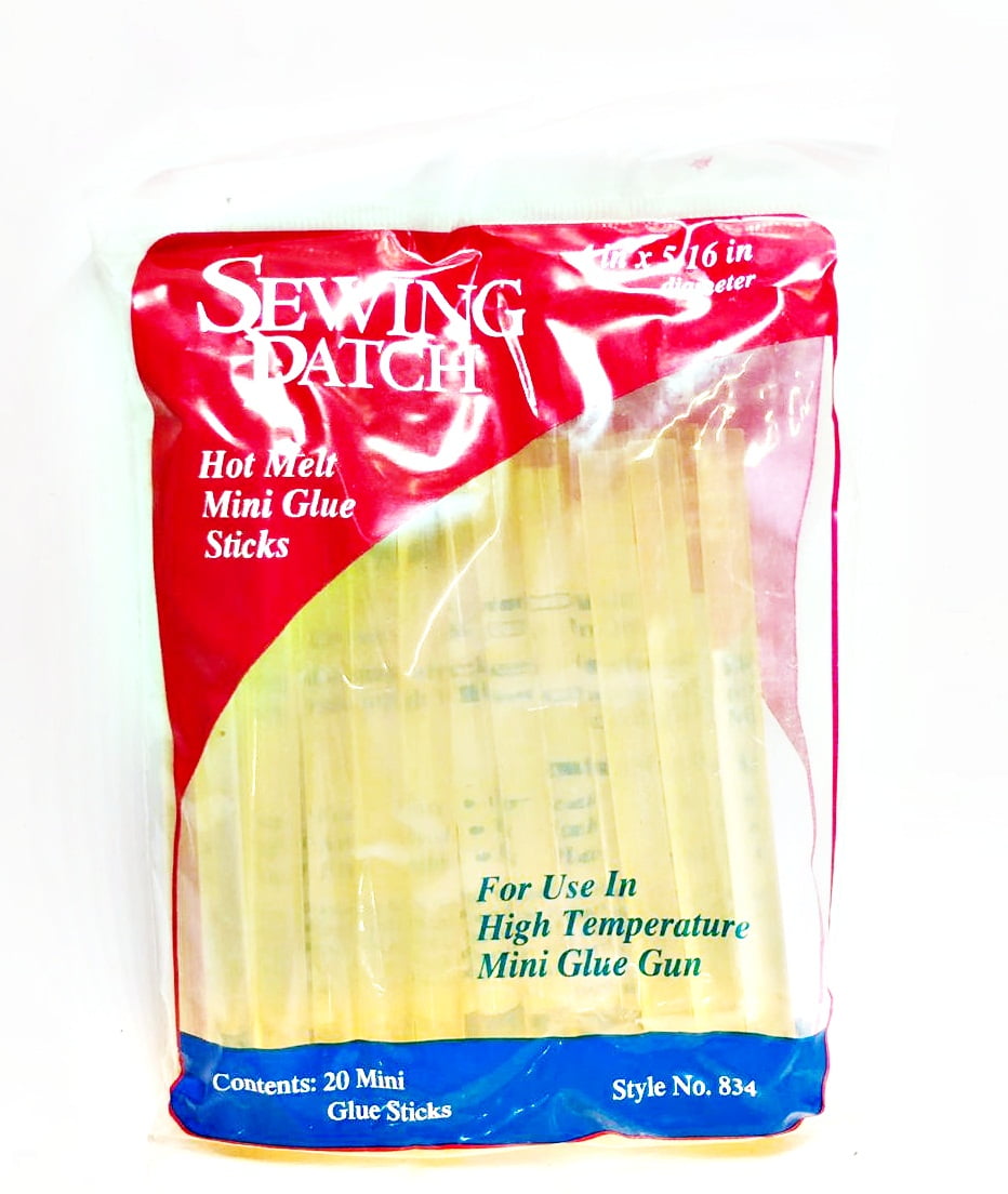 Allary Sewing Patch #834 Hot Melt Mini Glue Sticks, 20 Pcs, 4 x 0.31  Diameter