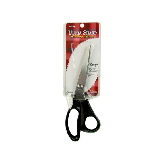 Allary Stainless Steel Ultra Sharp Pinking Shears, 9", Black