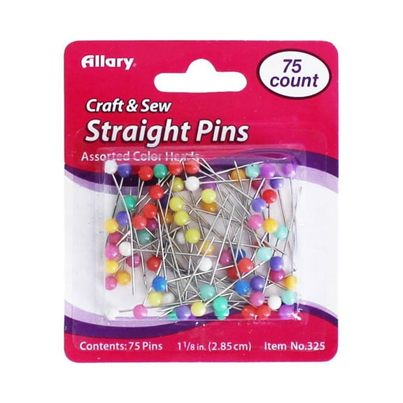 Allary Straight Pins 75/Pkg