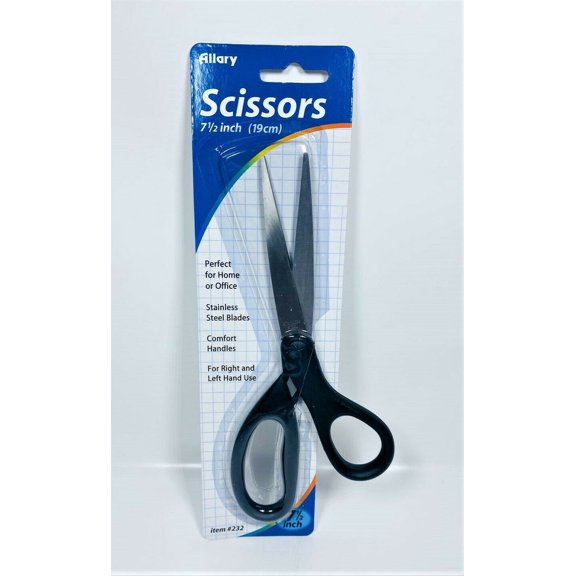 Allary Style #232 Craft Scissors, 7 1/2 Inch, BLACK