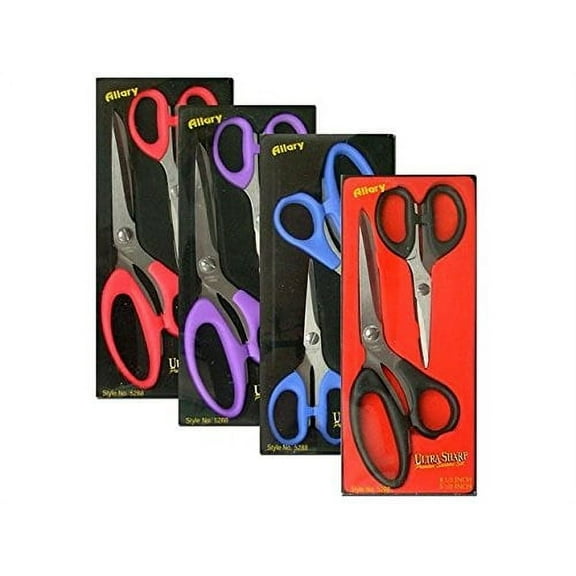 Allary Ultra Sharp Premium Scissors Set 8.5" & 5.5"-Assorted Colors