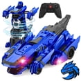 thumbnail image 1 of Allaugh 2.4Ghz Remote Control Car Robot Dinosaur Transform RC Cars with 360 °Rotation One Button Deformation Car Toy Gifts for Boys Age 4-7 8-12, 1 of 7