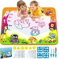 thumbnail image 1 of Allaugh 34.5 x 22.5 in Water Drawing Mat Water Doodle Mat for Toddlers 1-3 Years Old Coloring Painting Aqua Doodle Mats Educational Toys Boys Xmas Gift, Orange, 1 of 7