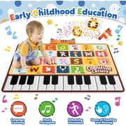 Allaugh Baby Musical Mat with 26 Letters Kids Piano Keyboard Playmat Children Crawling Blanket Toy 27.56" x 39.37" for 1-4 Years Old Kids