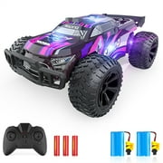 Allaugh High Speed RC Car, Remote Control Car Toy, 1:22 Scale 2WD off-Road RC Racing Car Truck with Headlight for 3-12Y Kids Adults (Purple)