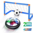 thumbnail image 1 of Allaugh Hover Soccer Ball with 2 Goals, Rechargeable Soccer Toy with Colorful LED Light, Indoor Air Floating Soccer Set for Kids 3-10 Y, Blue, 1 of 10