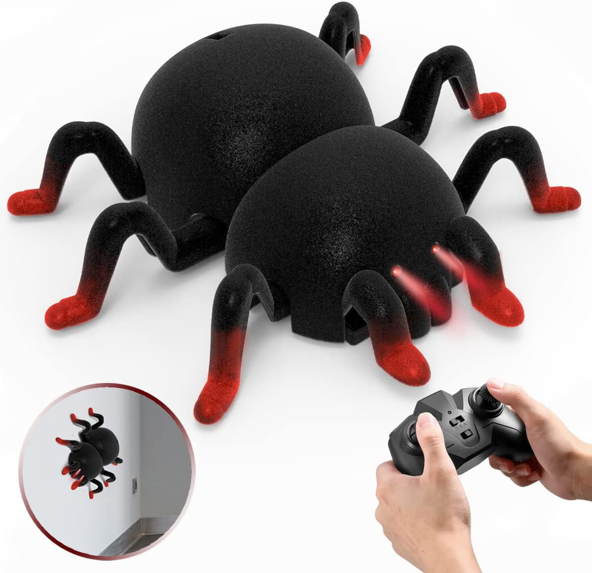 Allaugh RC Spider,Remote Control Spider,Kids Climbing Spider Toys