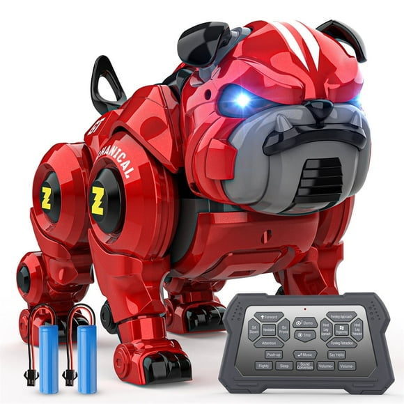 Allaugh Remote Control Robot Rechargeable Programing Stunt with Sing, Dance, Touch Function, Robot Dog Toy for Boys Ages 5 6 7 8 9 10+ Birthday Gifts, Red