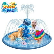 Allaugh Splash Pads for Toddlers 1-12Y, Sprinkler for Kids, 67" Octopus Inflatable Baby Pool, Outdoor Water Toys, Blue