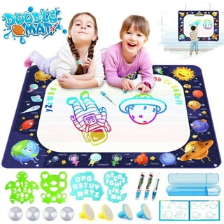 WALFRONT Water Doodle Mat, Kids Painting Writing Doodle Board Toy Aqua  Magic Mat Watercolor Drawing Art Set Toddlers Painting Coloring Pad Gifts  with Pen (3-14 Years Old) 