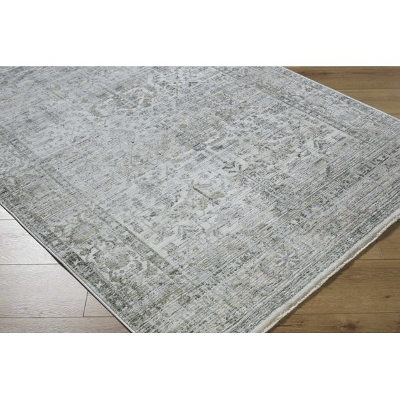 BoutiqueRugs Allaun Traditional Area Rug - Light Gray, Medium Gray, Charcoal - 7'10" x 10'