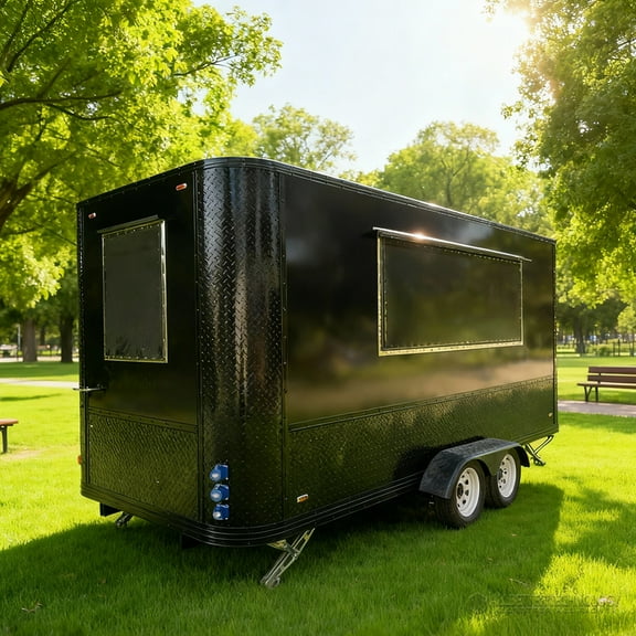 Allbetter Commercial Mobile Food Service Cart for Street Vending and Catering Events