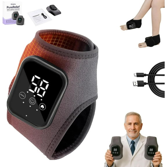 Allcros NeuroEase Pro, Allcros - 3 in 1 Foot Massager, Wireless Portable Foot Massag, Smart Timer, Touch Screen, with 3 Vibration Mode for Home/Office/Travel (Gray)