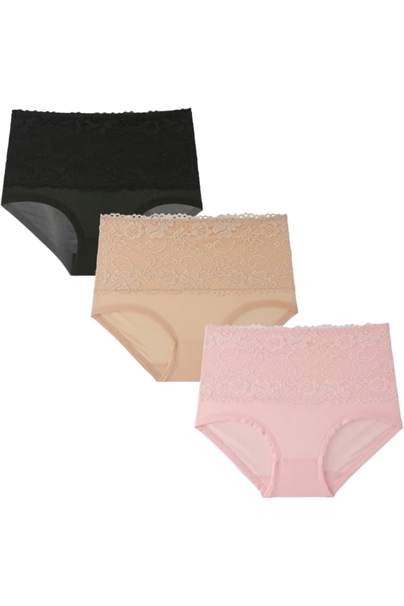 Allday Leakproof Panties, Eversure Leak Proof Panties, Eversure Underwear,Ladies Underwear With Incontinence Comfortable for Women 55+ (3Pcs-C, Large)