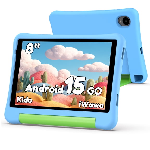 Alldocube Kids Tablet Google Kids Space, Android Tablet for Kids, 8 Inch Ttablet with Parental Control, 7(3+4)GB RAM 32GB Storage, 5000mAh, WiFi 5, EVA Shockproof Case Blue