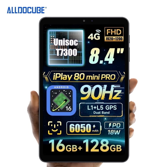Alldocube iPlay 80 mini Pro 8.4-inch 4G LTE Tablet, 128GB, 16GB RAM, Makes Calls, Android 16