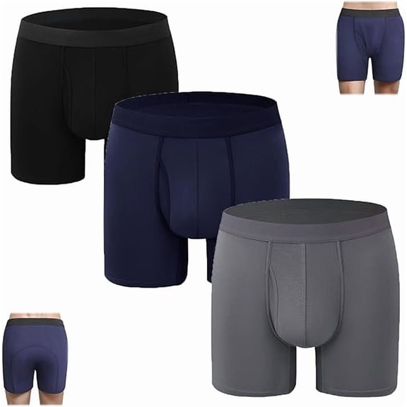 Underwear for Men, All Dry Men's Ultra-Absorbent Incontinence Boxer Briefs, Menvault Octipa Underwear(3pcs-a,Medium)