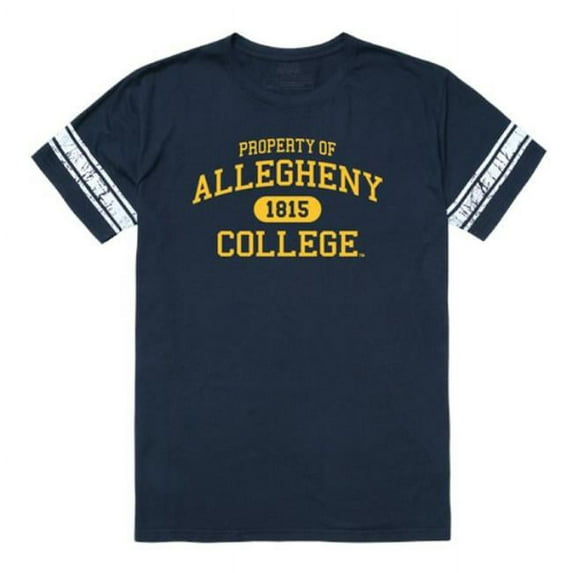 Allegheny College Gators Property Football T-Shirt, Navy - Large