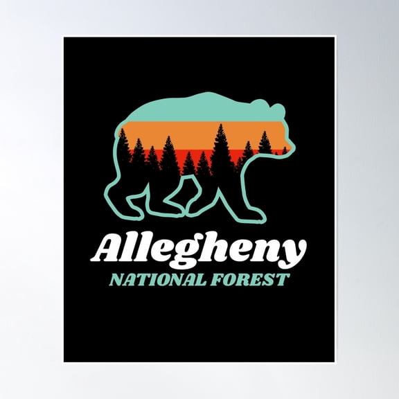 Allegheny National Forest Mountains Vacation Gift Poster Wall Art Modern Wall Decor Art