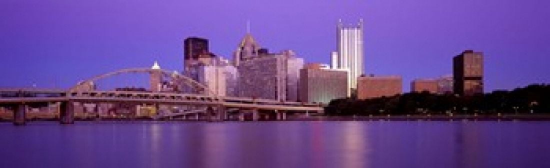 Allegheny River Pittsburgh PA Canvas Art - Panoramic Images (15 x 5)