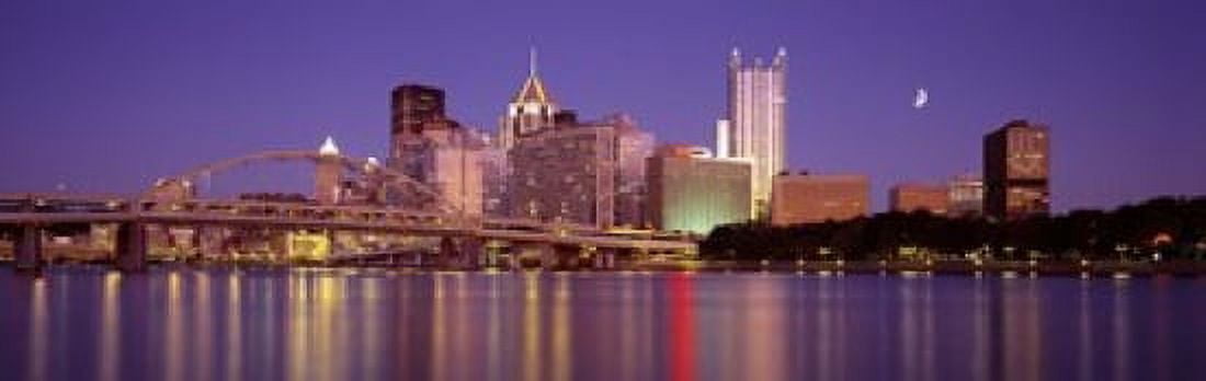 Allegheny River Pittsburgh Pennsylvania USA Canvas Art - Panoramic Images (18 x 6)