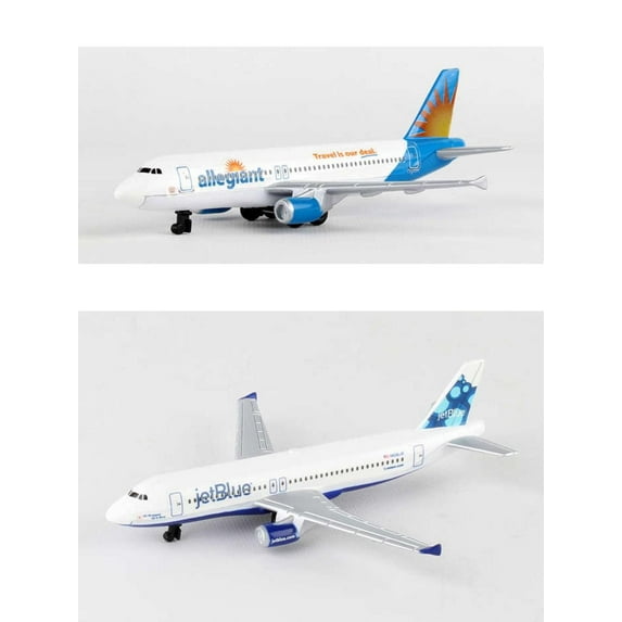 Allegiant, Jetblue Airlines Diecast Airplane Package - Two 5.5" Diecast Model Planes