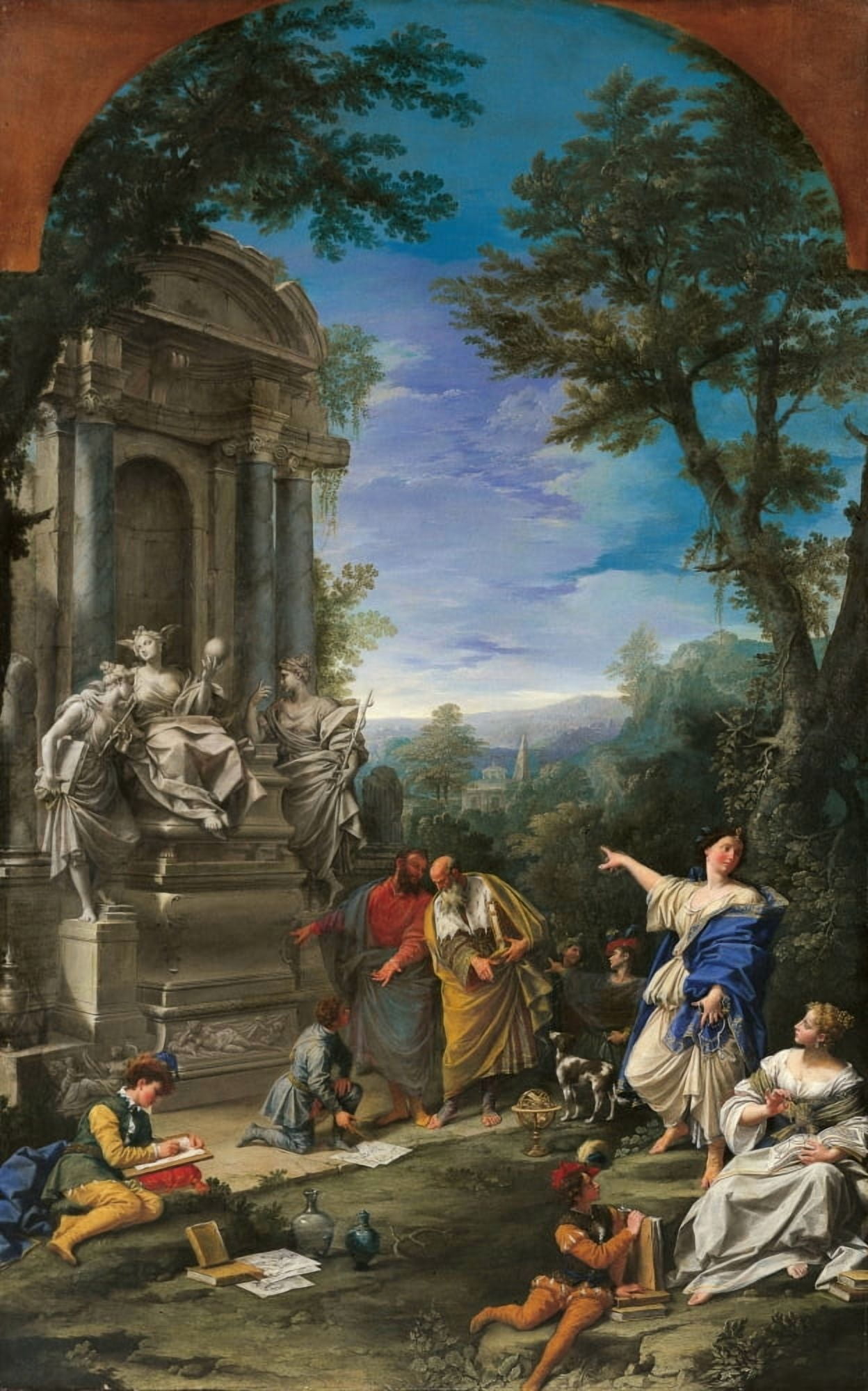 Allegoric Tomb Of Robert Boyle Canvas Art - (24 x 36)