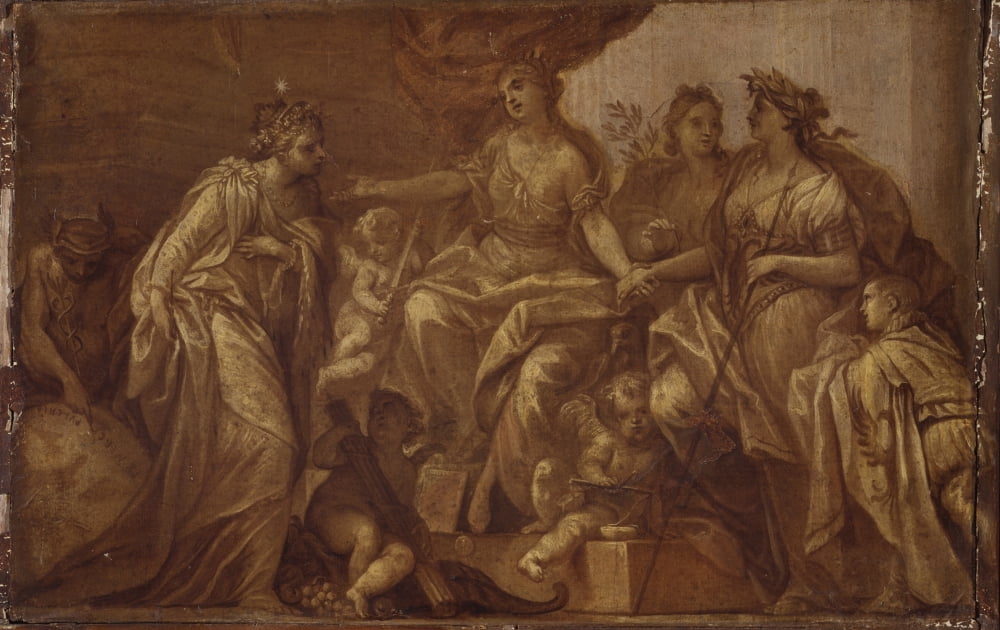 Allegorical Triumphh Of Justice And Prosperity In Times Of Peace And Trades Canvas Art - (24 x 18)