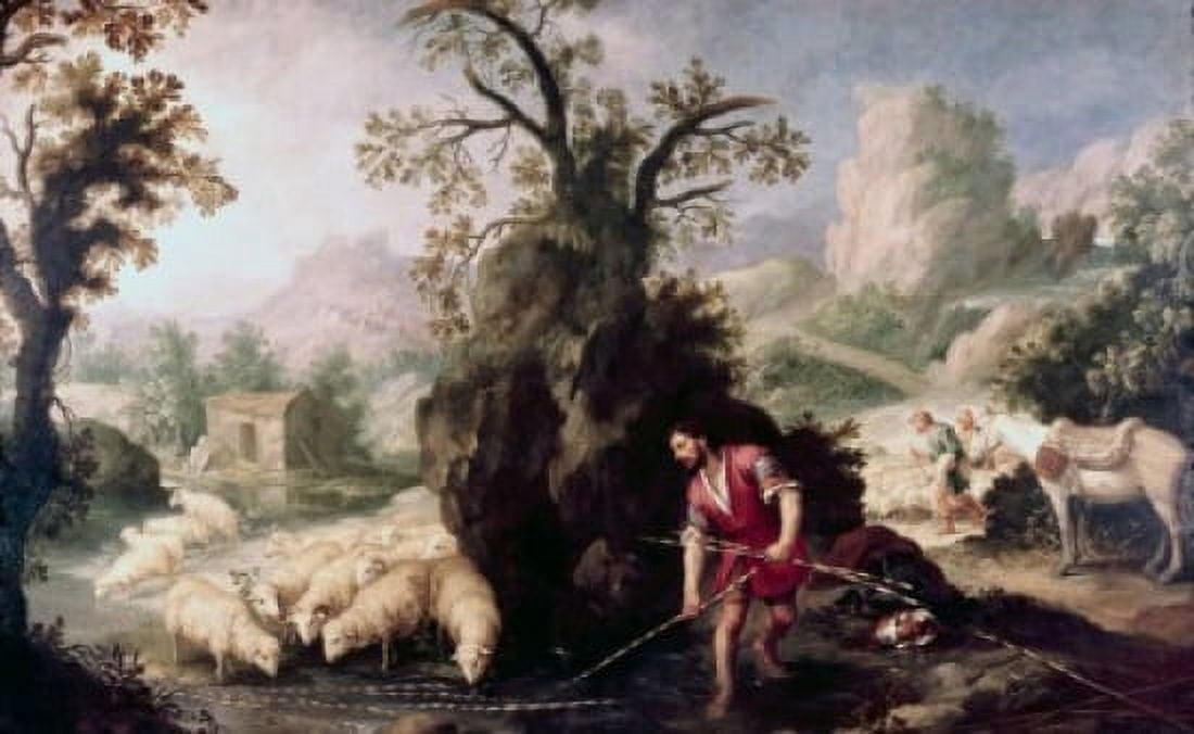 Allegory-Jacob Laying The Peeled Rods Bartolome Esteban Murillo (1617-1682 Spanish) Oil On Canvas Canvas Art - Bartolome Esteban Murillo (18 x 24)