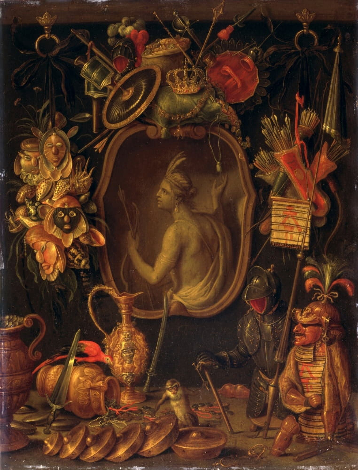 Allegory Of America Canvas Art - (24 x 36)