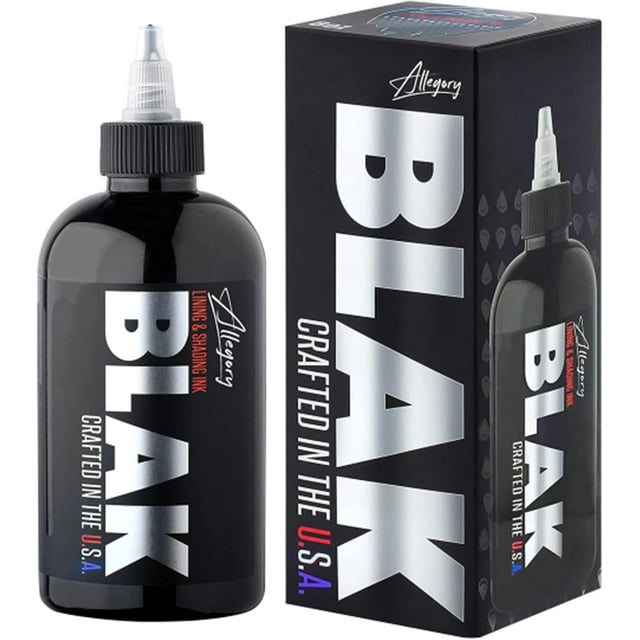 Allegory Tattoo Ink Blak, Premium Black Tattoo Ink, Perfect for