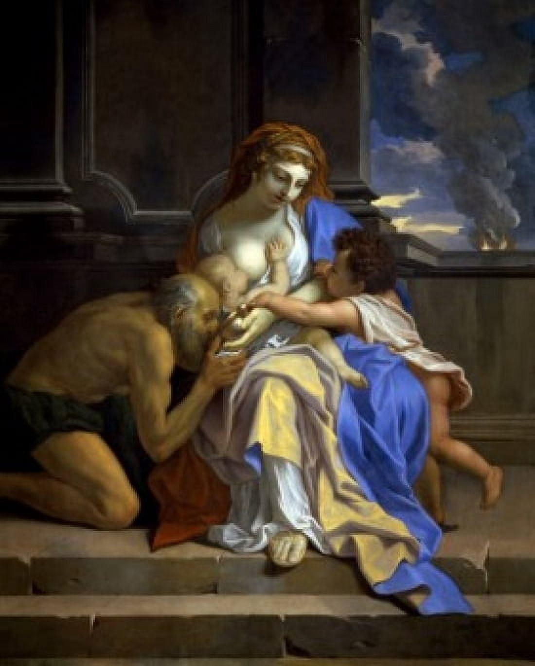 Allegory of Charity by Charles Le Brun (1619-1690) France Caen Musee des Beaux-Arts Canvas Art - Charles Le Brun (24 x 36)