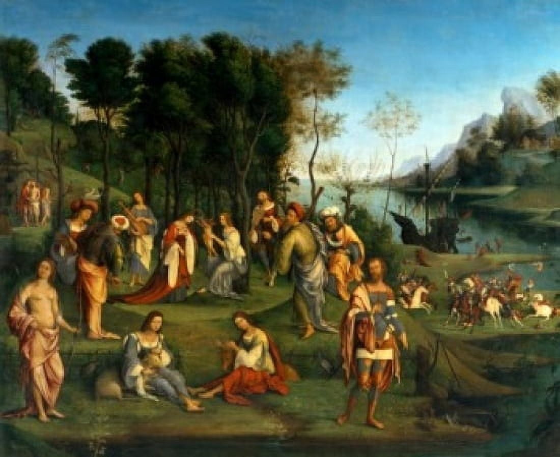 Allegory of Court of Isabella dEste by Lorenzo Costa the elder (1460-1535) France Paris Musee du Louvre Canvas Art - Lorenzo Costa (24 x 36)
