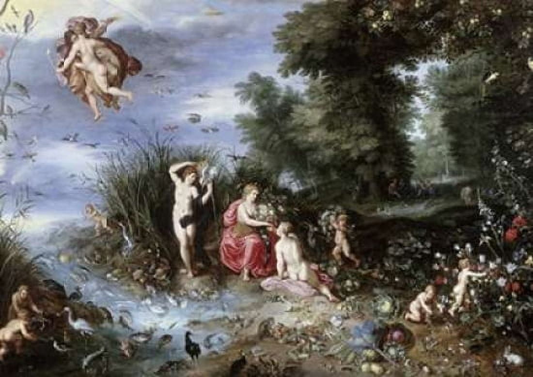 Allegory of The Elements Canvas Art - Jan Brueghel the Elder (20 x 28)