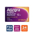 thumbnail image 1 of Allegra Adult 12-Hour Allergy Relief Tablets, Non-Drowsy Indoor and Outdoor Allergy Medicine, 60 mg Fexofenadine HCI Antihistamine Pill, 24-Count, 1 of 10