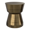 thumbnail image 1 of Simpli Home Allegra 16 inch Wide Modern Metal Side Table in Antique Brass Iron, Assembled, 1 of 9