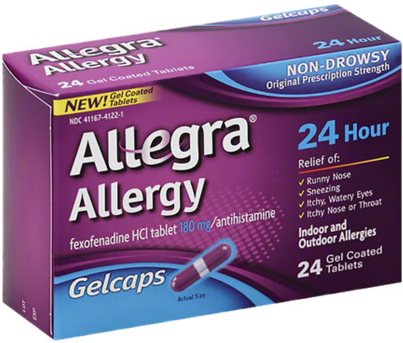 Allegra 24 Hour Allergy, Gelcaps 24 ea (Pack of 2) - image 1 of 2