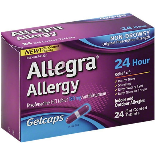 Allegra 24 Hour Allergy, Gelcaps 24 ea (Pack of 2)
