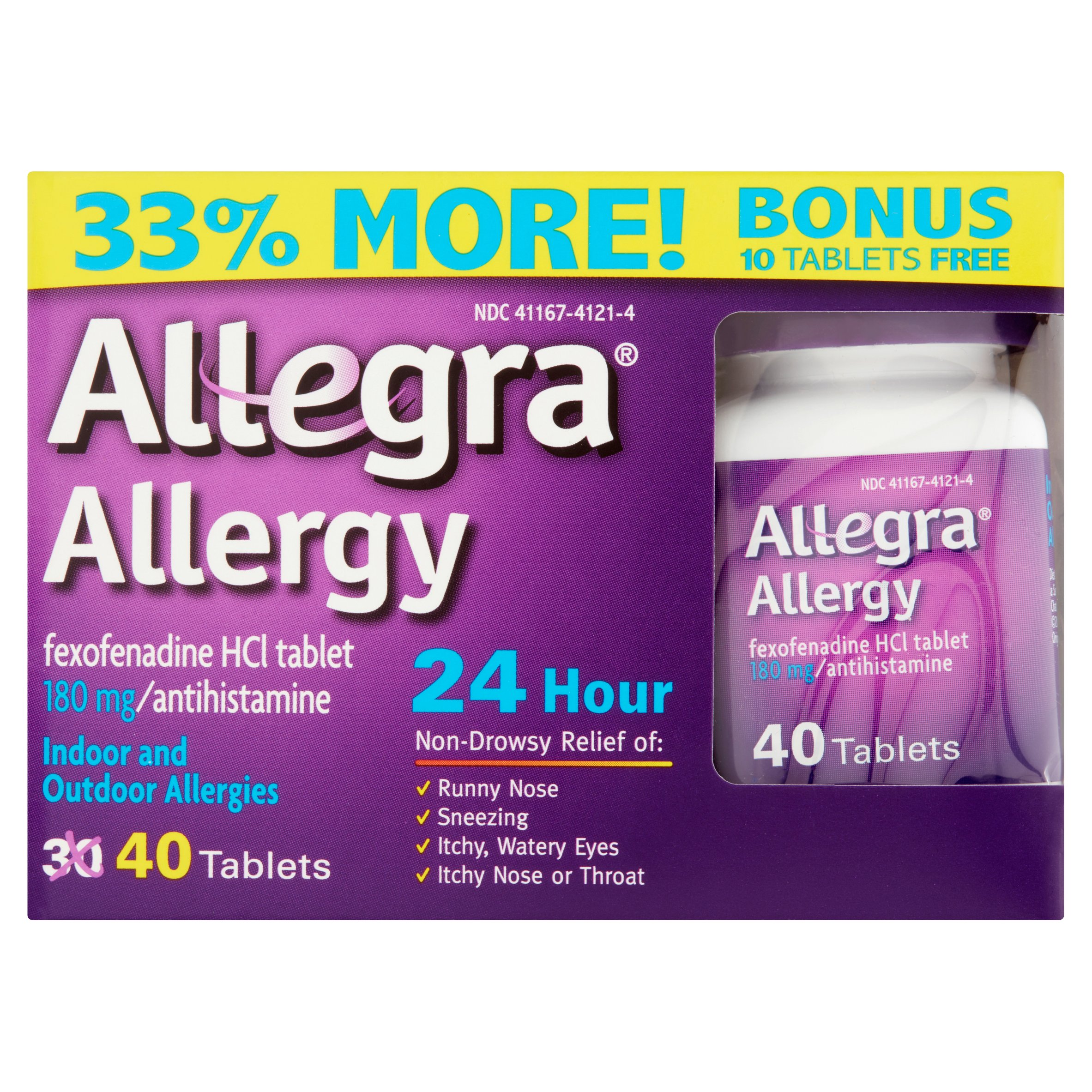 Allegra 24 Hour Allergy Tablets, 40 Ct - image 1 of 5