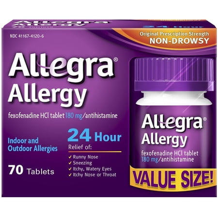 Allegra 24 Hour Allergy Tablets 70 ea (Pack of 2)