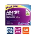 thumbnail interactive-video image 1 of Allegra Adult 24-Hour Allergy Relief Gelcaps, Non-Drowsy Indoor and Outdoor Allergy Medicine, 180 mg Fexofenadine HCI Antihistamine Pill, 60-Count, 1 of 13