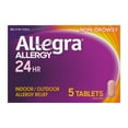 thumbnail interactive-video image 1 of Allegra Adult 24-Hour Allergy Relief, Non-Drowsy Antihistamine Tablets, 180 mg Fexofenadine HCI, 5 Count, 1 of 10