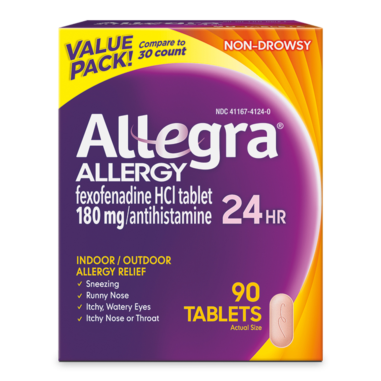 Mucinex Allergy Indoor & Outdoor Allergy Relief Tablets, 180mg, 30