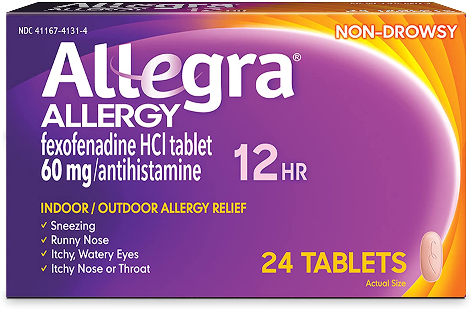 Allegra Allergy 12 Hour Non-Drowsy Tablets 24 ea - image 1 of 2