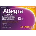 thumbnail image 1 of Allegra Allergy Fexofenadine 60mg Antihistamine Non-Drowsy, 12ct, 4-Pack, 1 of 5